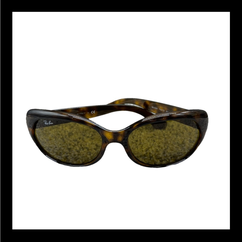 Ray-Ban 4325 710/73 Sunglasses Brown Tortoise Oval Full Rim Frames 59-18-135